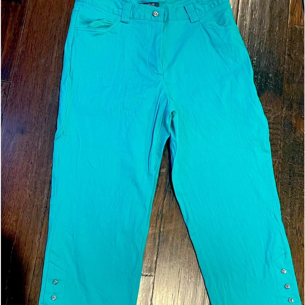 Turquoise woman’s capris